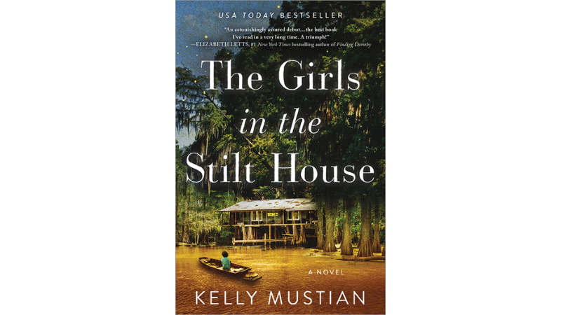 book cover: the girls in the stilt house by kelly mustain
