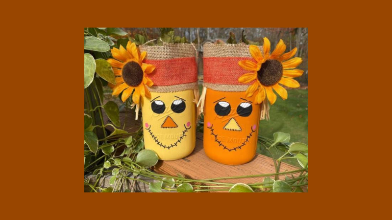 fall themed mason jars